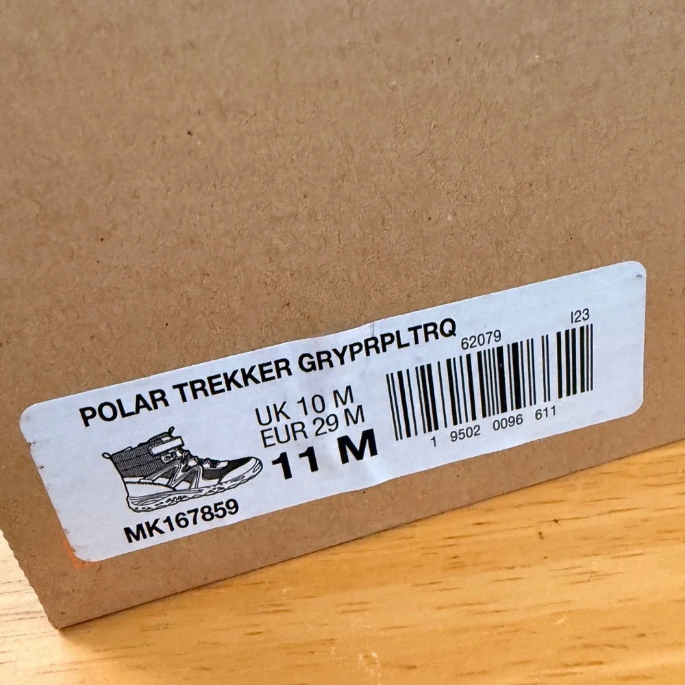 NEW Merrell Polar Trekker Big Kids 11M Winter Boots Purple Turquoise MK167859